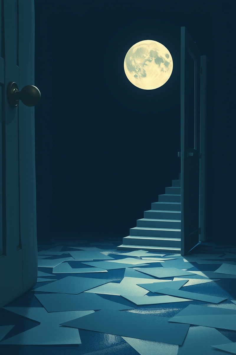 There was only one image — A Paper Moon A Flooded Street