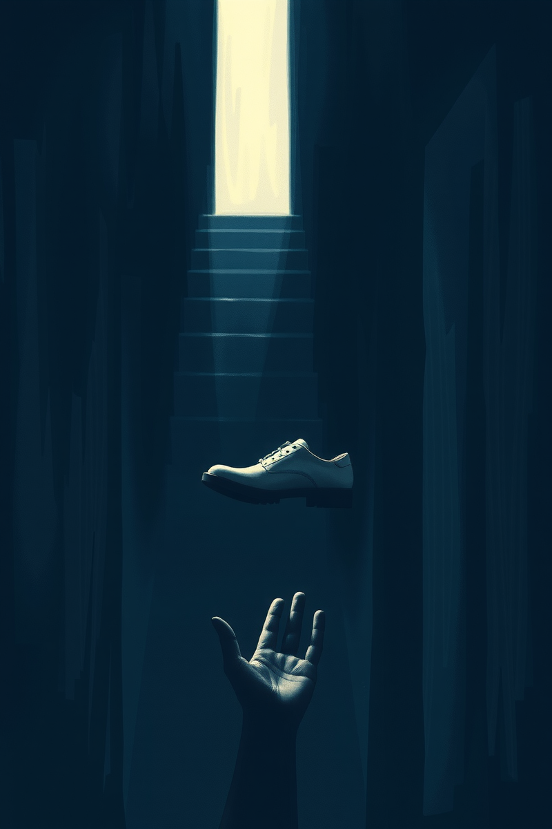 There was only one image — A Single Shoe A Windowless Room