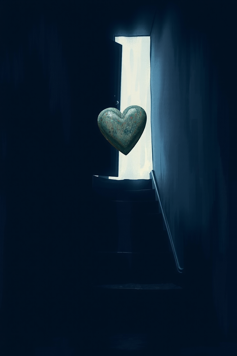 There was only one image — A Stone Heart A Dark Stairwell