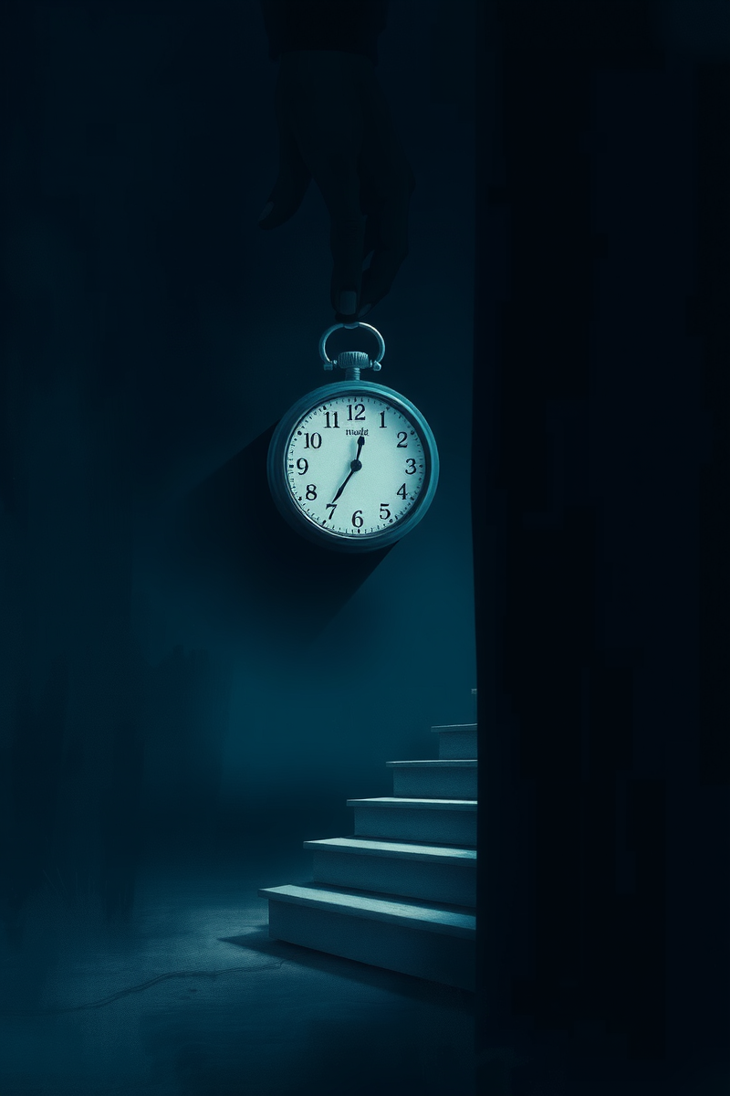 There was only one image — A Stopped Clock A Beach At Night