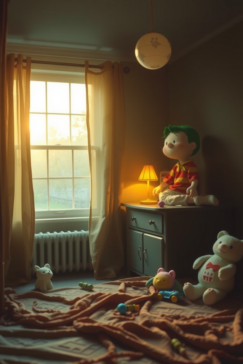 This is one of the first dreams I remember from childhood — A Nightlight The Backyard After Sunset
