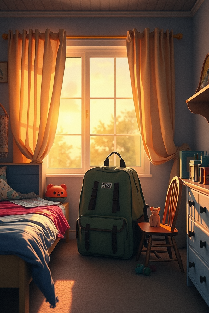 This is one of the first dreams I remember from childhood — A School Bag The Backyard After Sunset